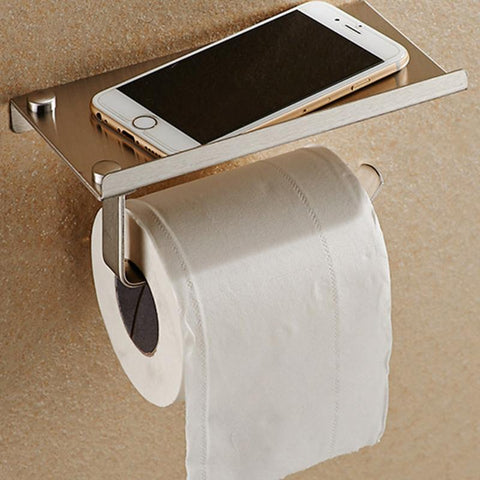 Bathroom Toilet Roll Paper Holder Wall Mount Stainless Steel
